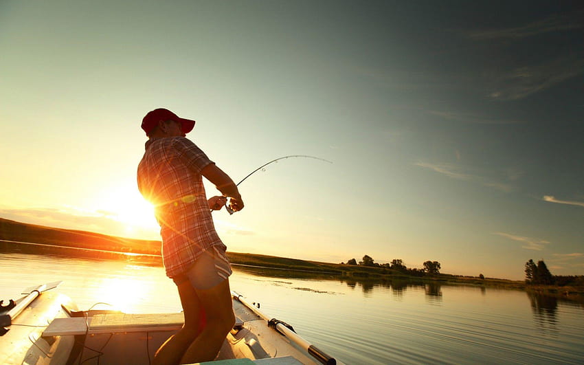 Fisherman Sunset HD wallpaper