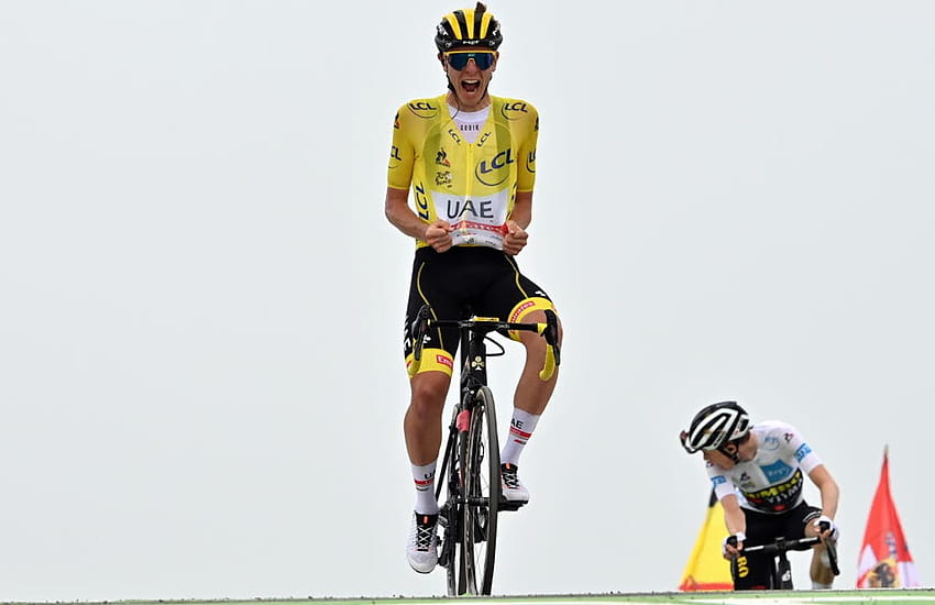 Tour de France 2021: Tadej Pogacar gewinnt die 17. Etappe und baut die Gesamtführung aus, Pogacar Tour de France-Meister 2021 HD-Hintergrundbild