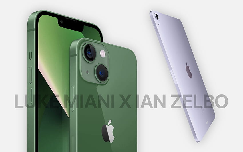 Gerüchten zufolge kündigt Apple beim „Peek Performance“-Event das grüne iPhone 13 und das lila iPad Air an HD-Hintergrundbild