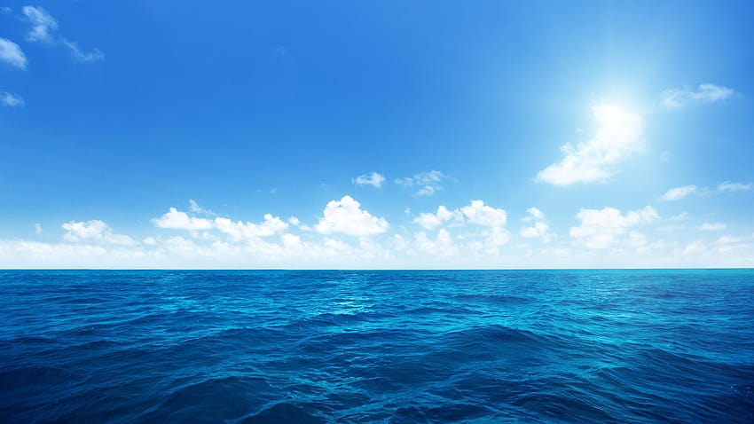 Mar y cielo azul fondo de pantalla