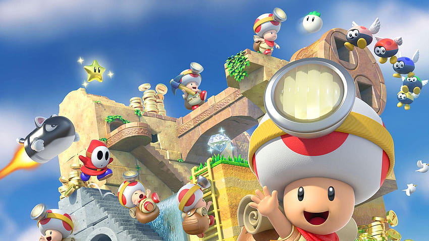 Captain Toad's 2D Adventures, toad mario background HD wallpaper