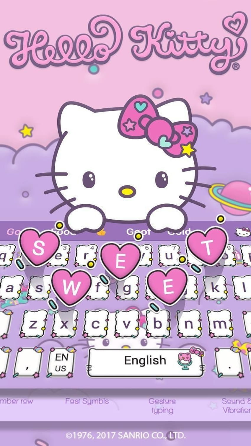 Hello Kitty-Tastaturdesign für Android Apk mit Hello Kitty-Hintergrundtastatur HD-Handy-Hintergrundbild