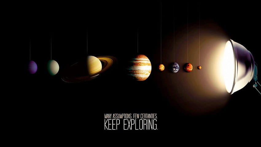 Sun, lights, planets, Mars, Moon, Earth, Jupiter, Saturn, Pluto, venus and jupiter HD wallpaper