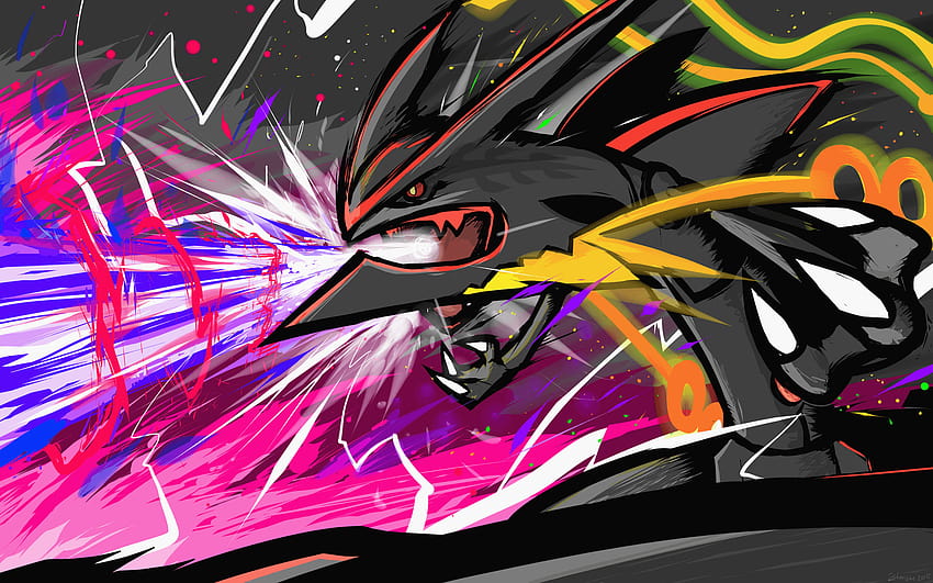 Shiny Mega Rayquaza HD wallpaper