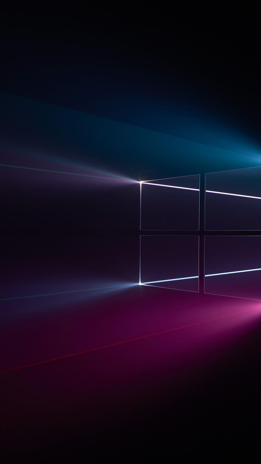 Windows 10, logotipo de Windows, azul, rosa, oscuro, tecnología, azul negro fondo de pantalla del teléfono