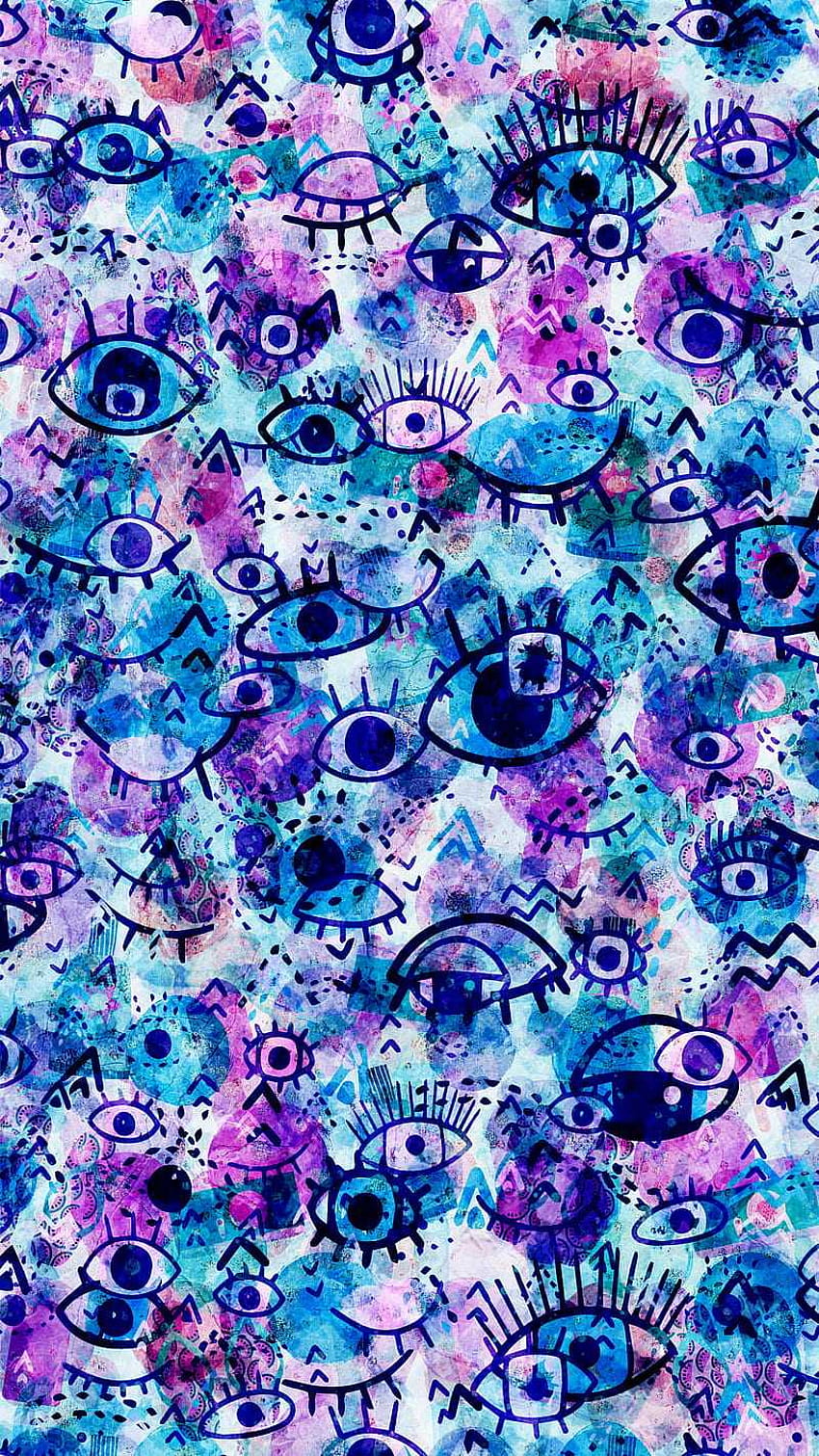 Download Dark Blue Evil Eye Pattern Wallpaper  Wallpaperscom