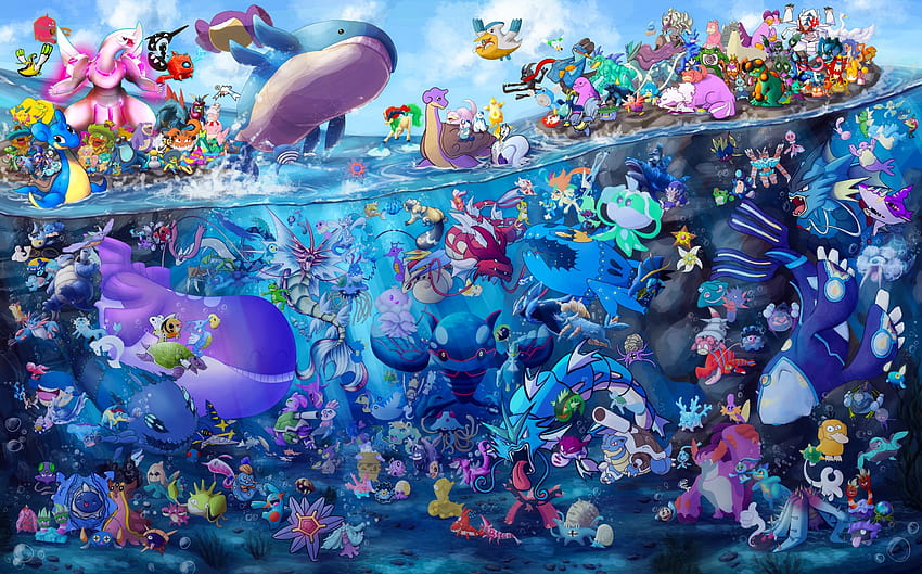 Ultra Water Pokémon, tipe air pokemon Wallpaper HD