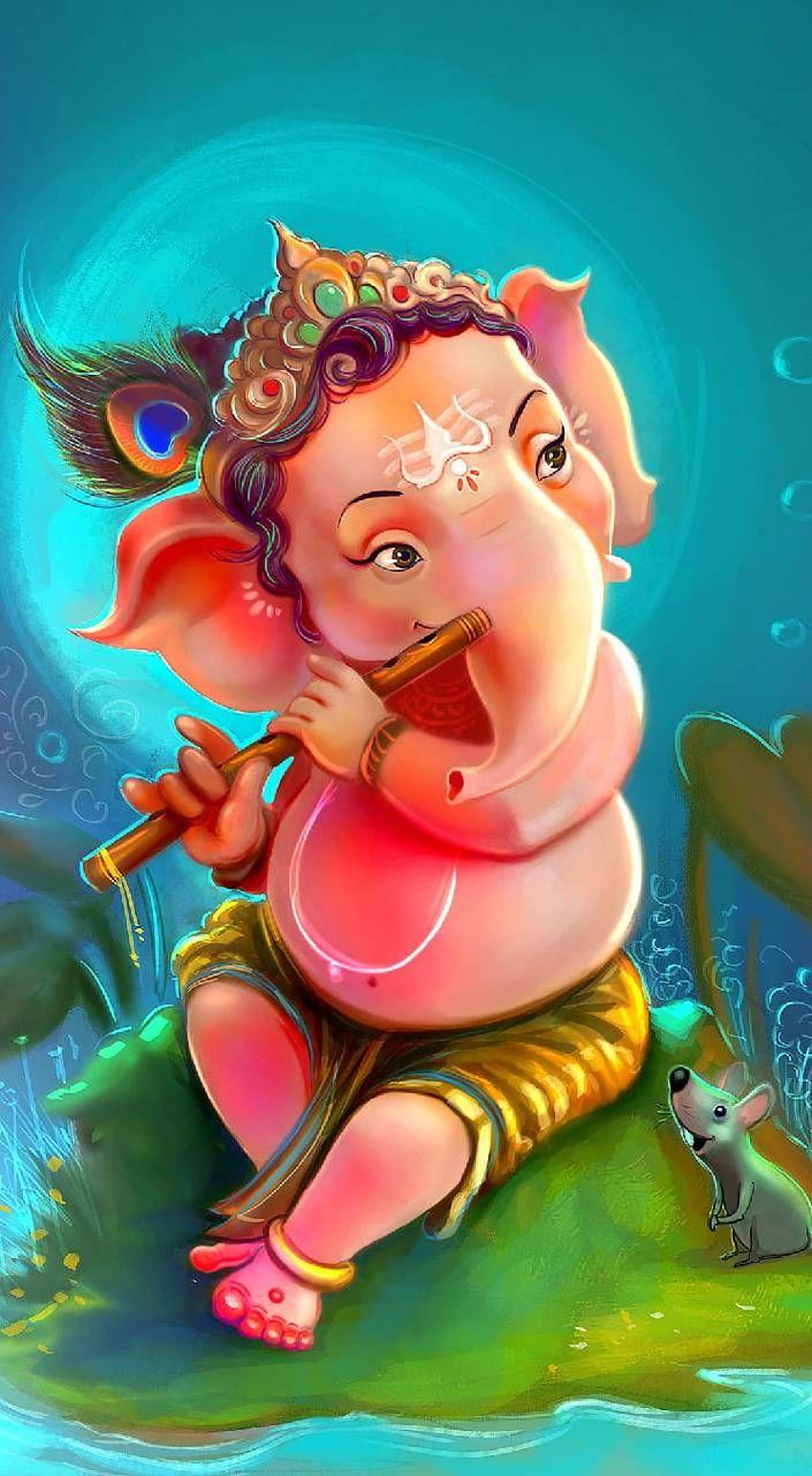 Ganapathy by sarushivaanjali, the lord ganesh mobile HD phone wallpaper