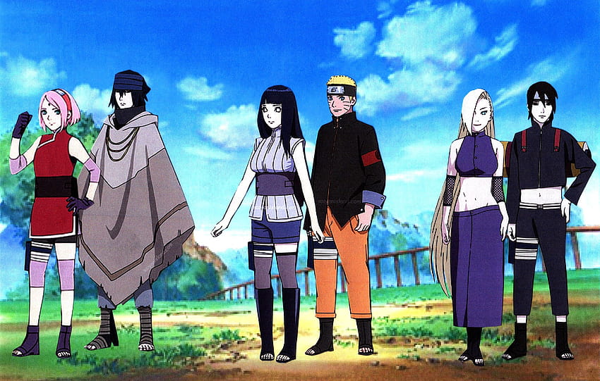 Naruto ama a Hinata, Sasuke ama a Sakura fondo de pantalla