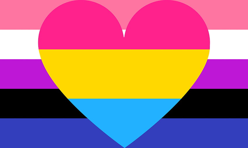 Bandeira do Orgulho Combo Pansexual Genderfluid, bandeira do orgulho pansexual papel de parede HD