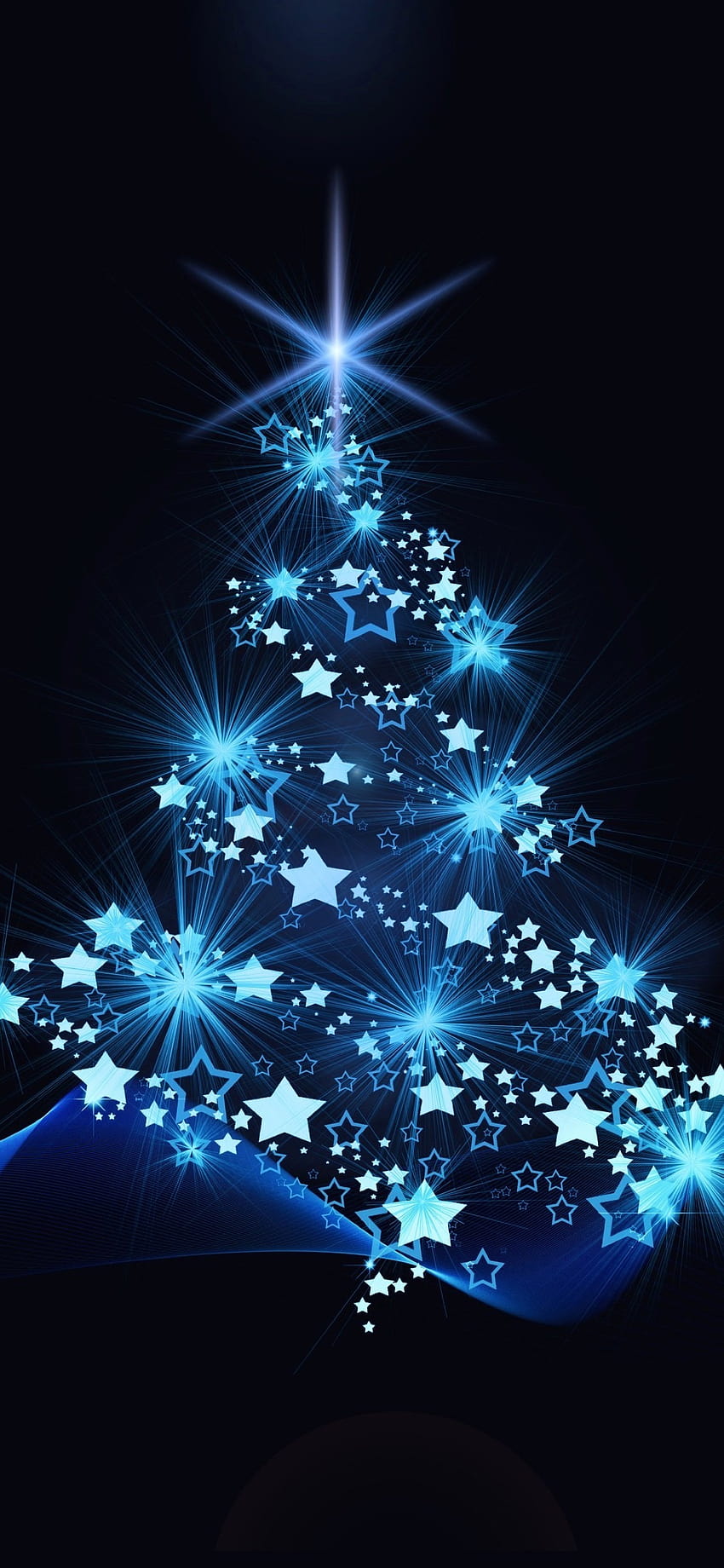 christmas ,blue,christmas tree,christmas decoration,light,sky, blue and silver christmas tree HD phone wallpaper
