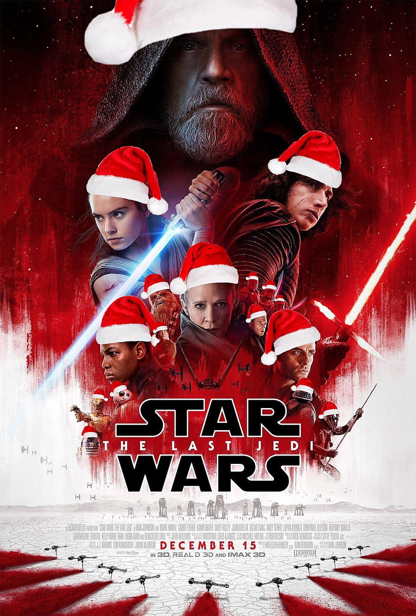 I wanted a christmas , but also wanted to keep my hype for Last Jedi going, so I made this : r/StarWars, star war christmas phone HD phone wallpaper