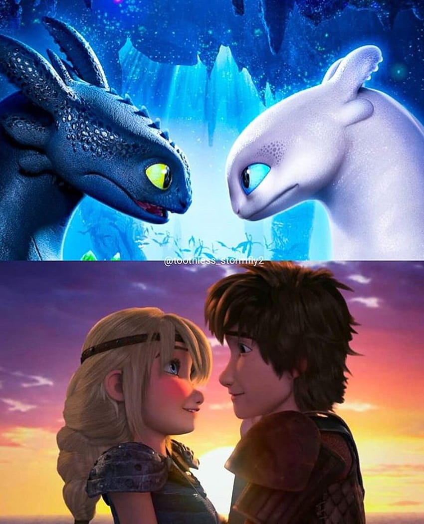 F065d Toothless And The Light Fury ~ Hiccup And Astrid Lightfury And Hiccup Hd電話の壁紙 Pxfuel