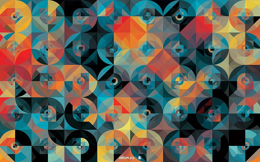 graphic Design, Andy Gilmore, Pattern, Abstract, Circle, Geometry, geometric designs HD wallpaper