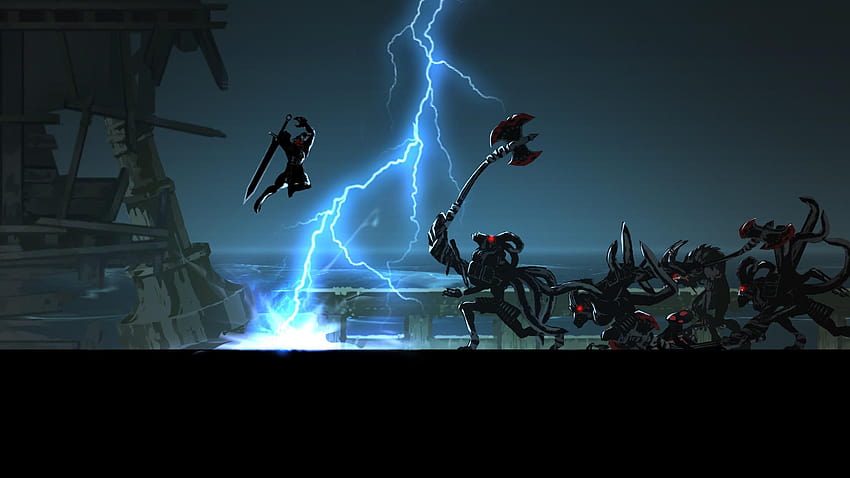 Shadow of Death 2 pour Android, l'ombre de la mort chevalier noir combat stickman Fond d'écran HD