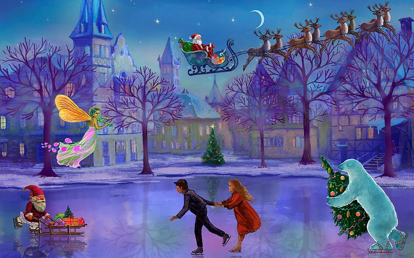 Christmas Rink for Android, christmas skate HD wallpaper