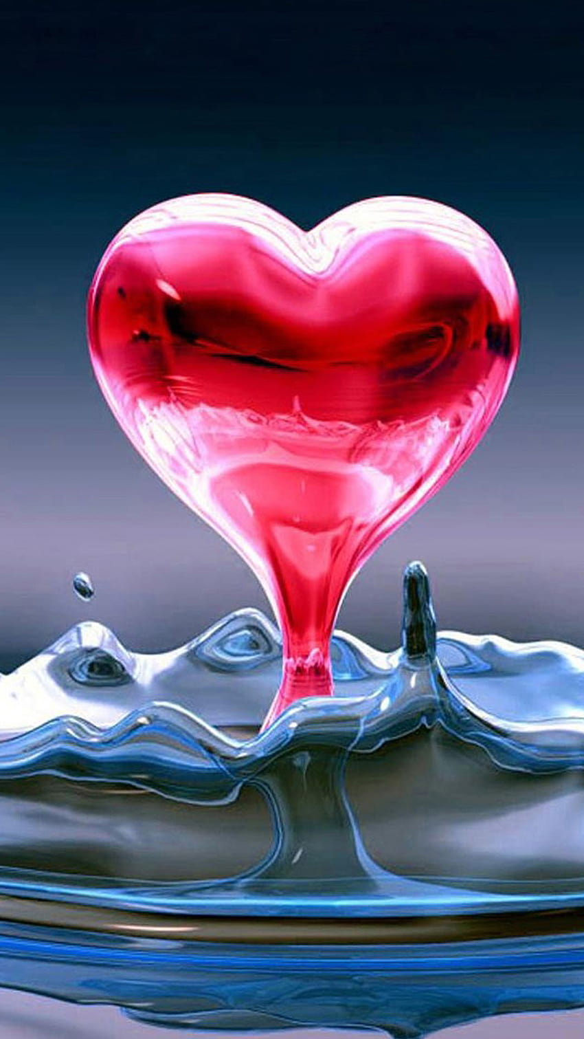 Water Drop Hearts, waterdrop iphone HD phone wallpaper