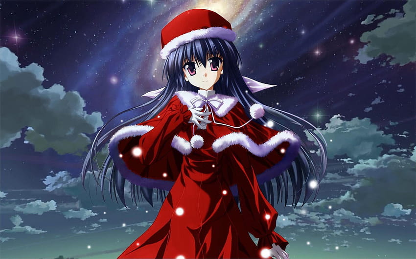 Anime Christmas Girl 491368, anime de natal papel de parede HD