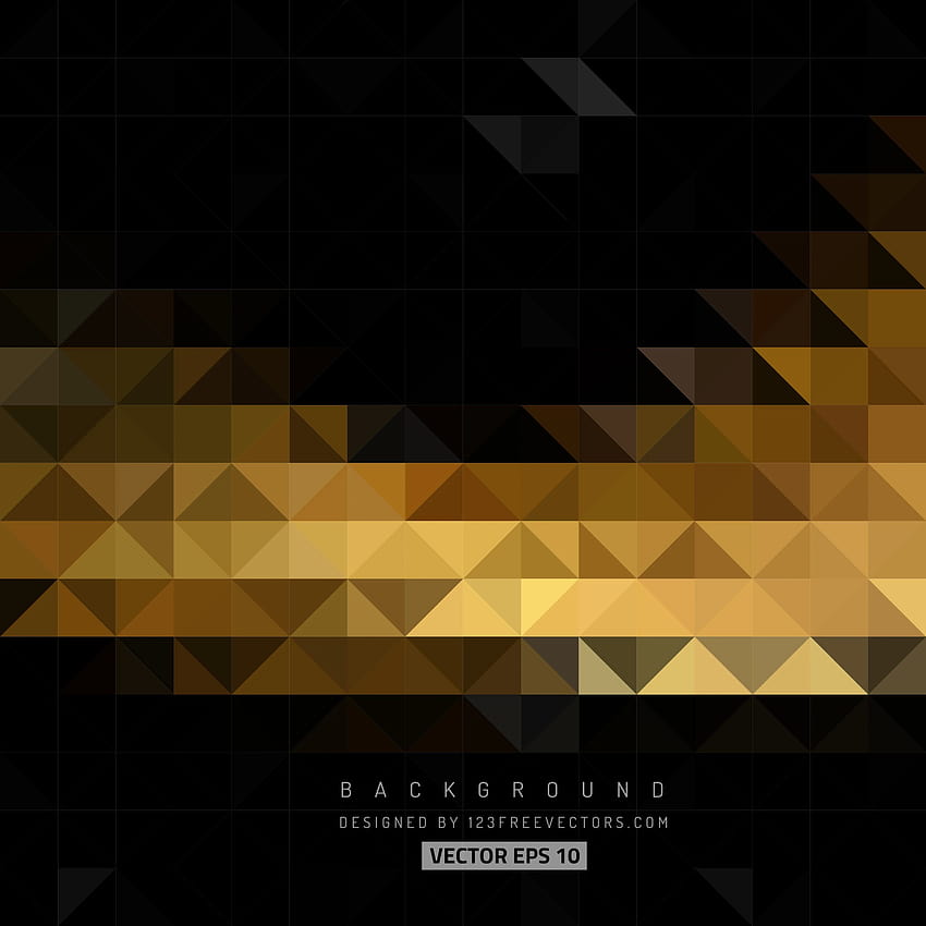Black Gold Triangle Shape Backgrounds, gold and black background HD phone wallpaper