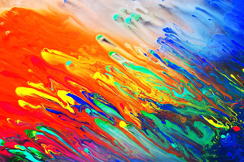 Colorful Abstract Art, mixed colours abstract HD wallpaper