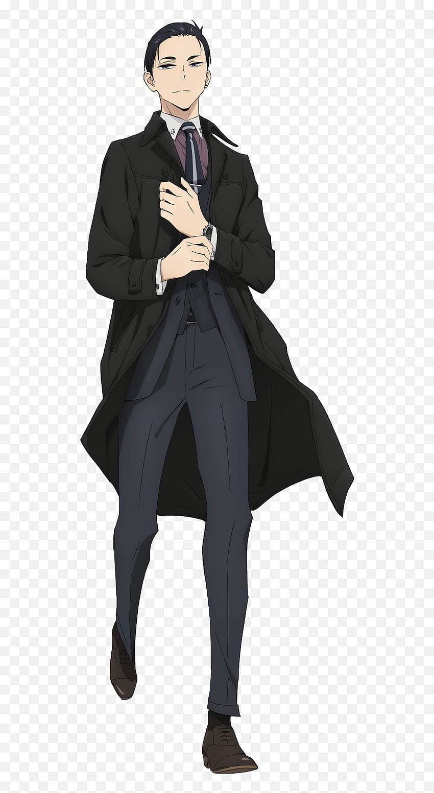 Suit male anime touch guts pose - Stock Illustration [49635602] - PIXTA