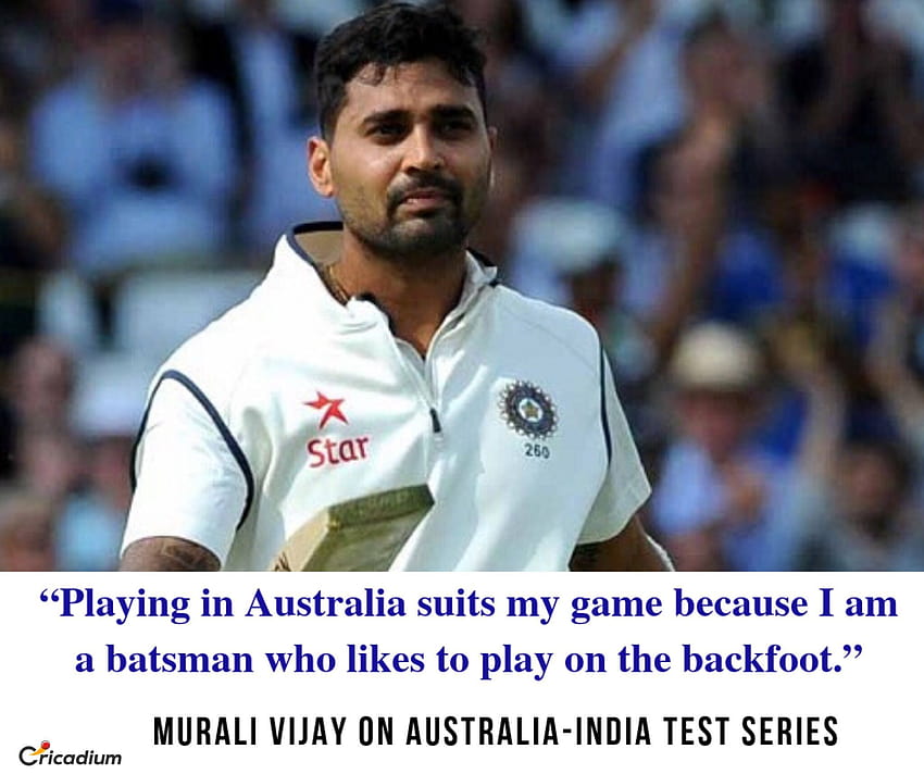 Murali Vijay, testlerde Avustralya'ya karşı iyi performans gösterecek bir noktaya sahip. HD duvar kağıdı