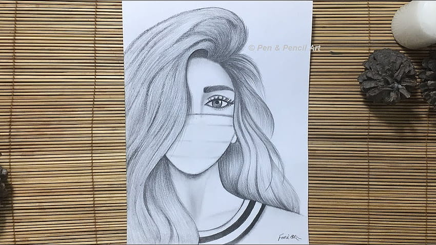 Pencil Sketch Of Cute Girl | DesiPainters.com