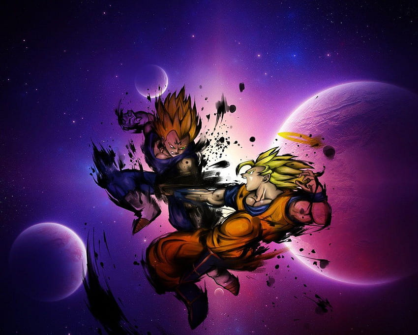 Goku vs Vegeta space merge, vegeta new form HD wallpaper | Pxfuel