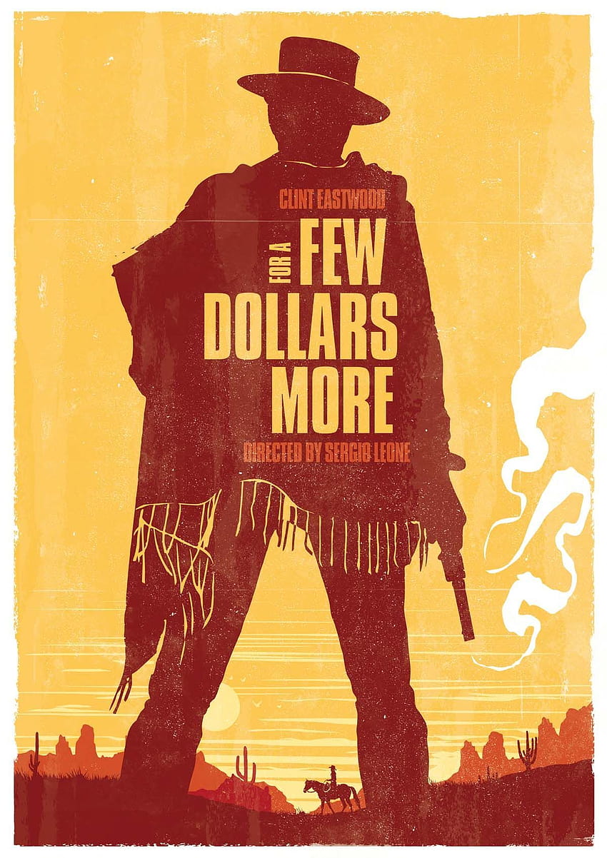 Birkaç dolar daha fazla film afişi alternatifi country western klasik film sanatı ev dekoru clint eastwood sanat eseri HD telefon duvar kağıdı