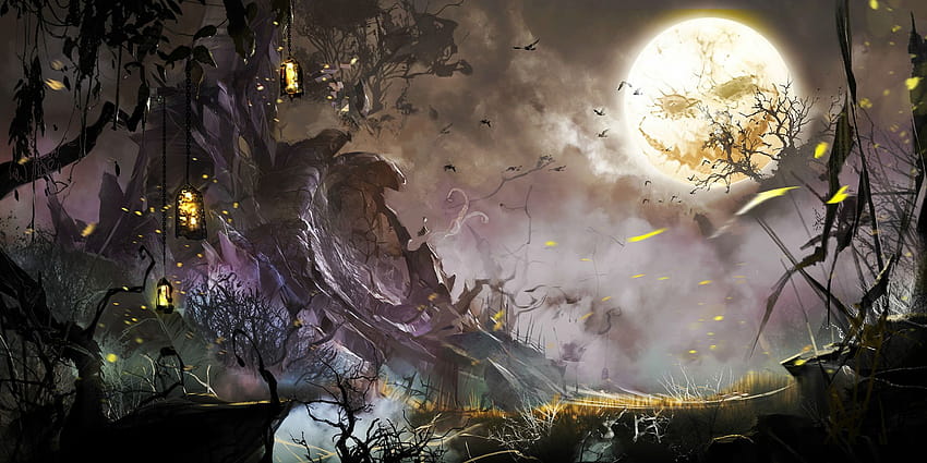 If any of you were looking for a Halloween themed video game art ., gaming halloween HD wallpaper