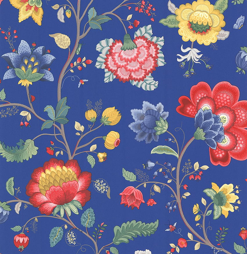 Epona Dark Blue Floral Fantasy 341034, floral splendor HD phone wallpaper