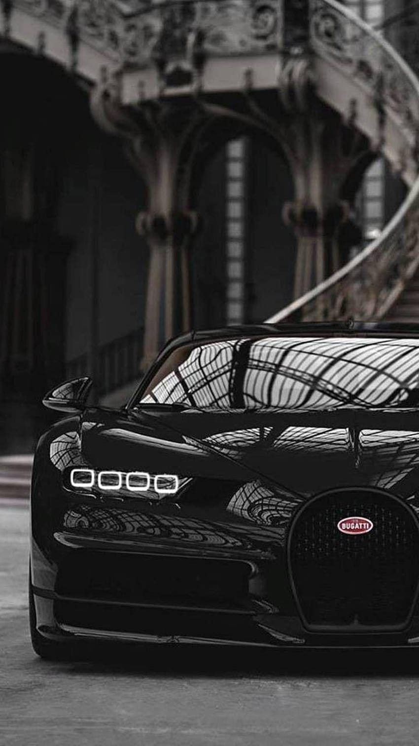 Bugatti Chiron, bugatti la voiture noire fondo de pantalla del teléfono