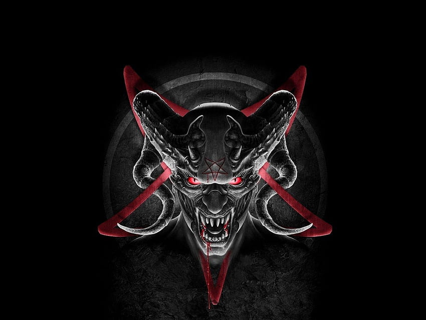 1600x1200 Blood, Canines, Demon, Satan, Pentagrama, The Devil, Horns HD wallpaper