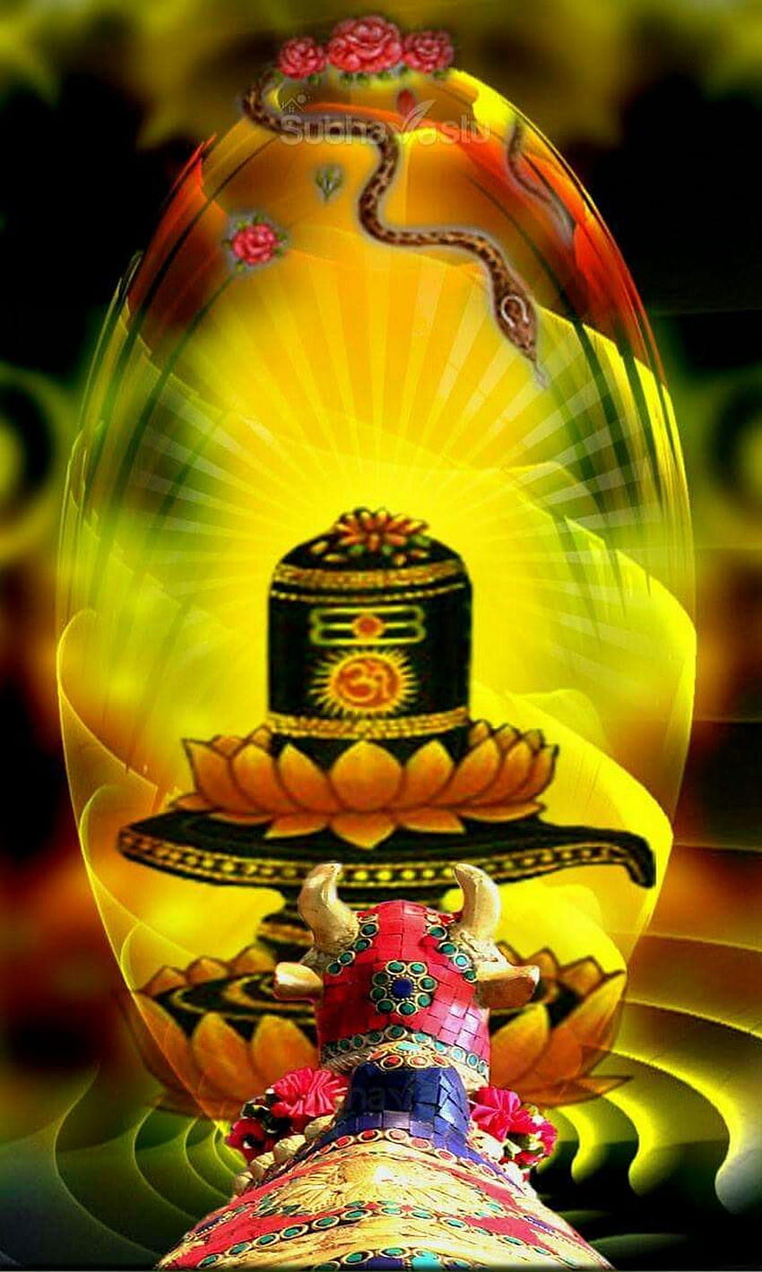 Om namah shivay, shiva linga fondo de pantalla del teléfono