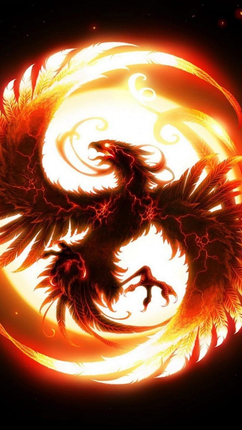 16 Phoenix ideas, red phoenix HD phone wallpaper