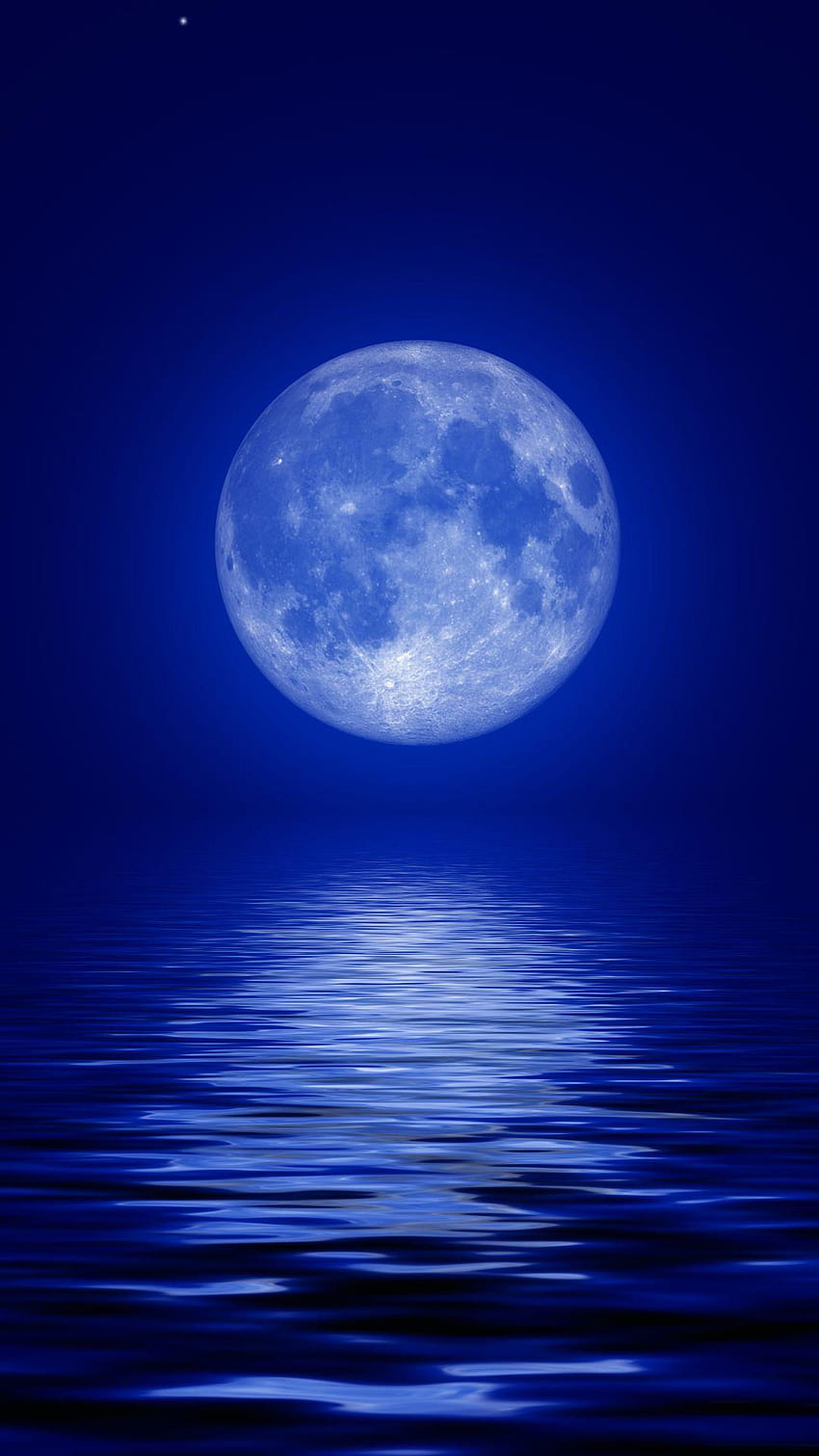 Full Moon For Mobile, blue moon for mobile HD phone wallpaper