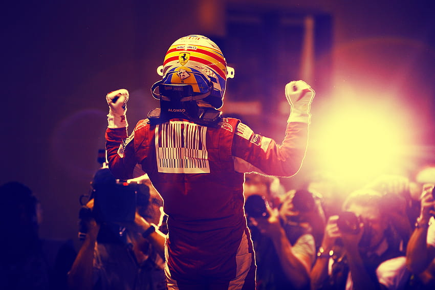 Ferrari, Singapore, Formula One, victory, Fernando Alonso :: HD wallpaper