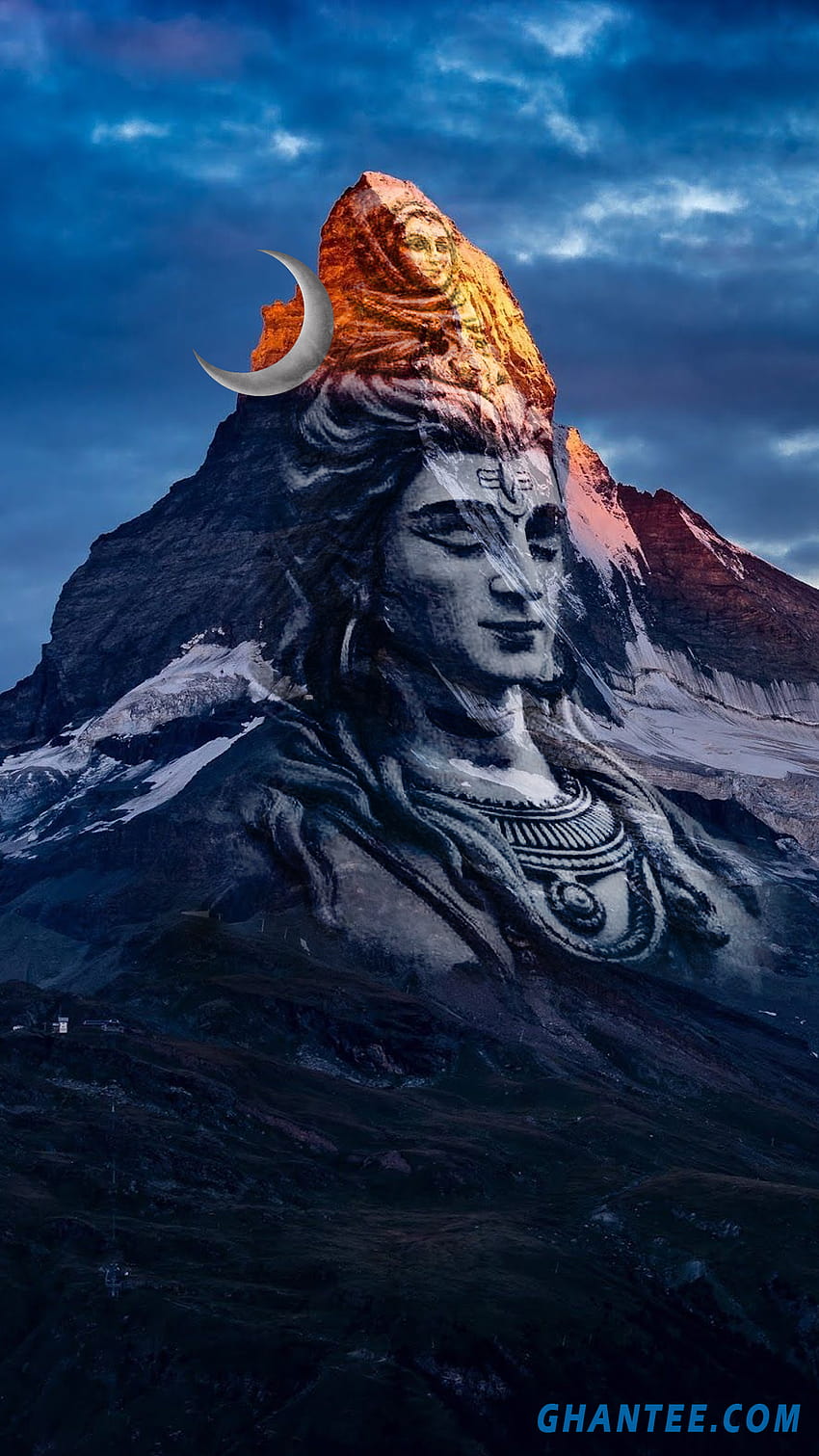 Lord Shiva Kailash Bergtelefon – Ghantee HD-Handy-Hintergrundbild