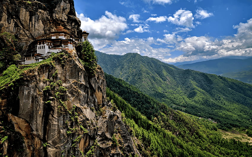 Mosteiro Ninho do Tigre, Butão; Coloque-o em sua lista de desejos!, templo do ninho de tigres papel de parede HD