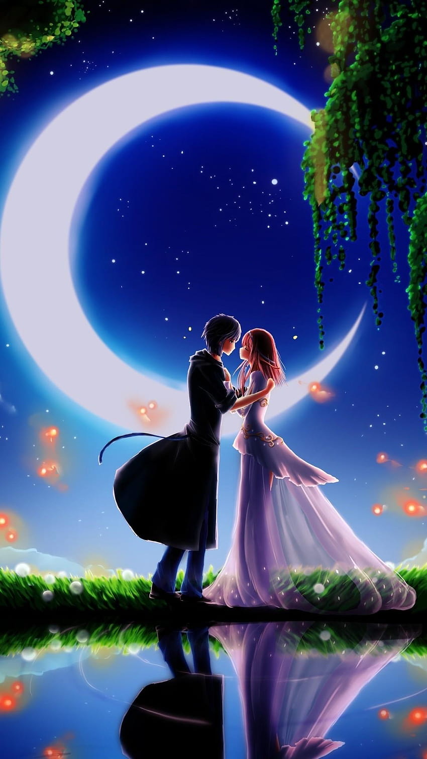 Liebe Cartoon, romantische Liebe HD-Handy-Hintergrundbild