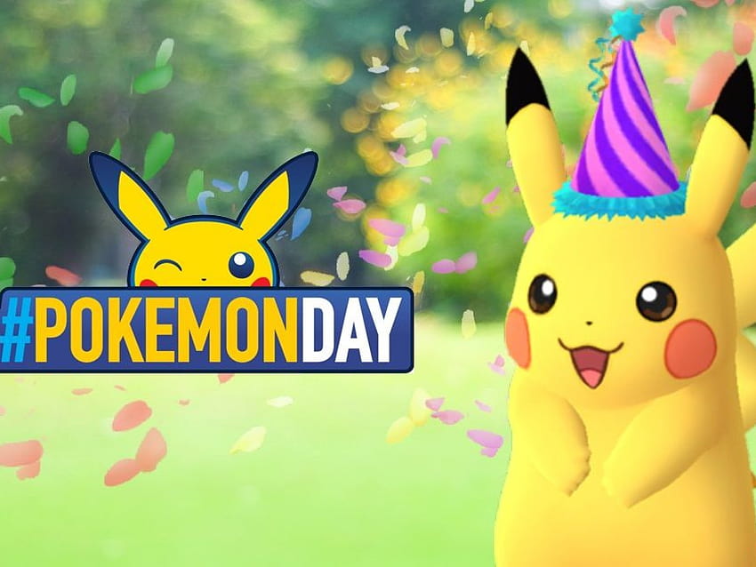 อัปเดต Pokémon Go: หมวกปาร์ตี้สุดมัน Pikachu มีจำหน่ายแล้ว Pokémon Birtay วอลล์เปเปอร์ HD