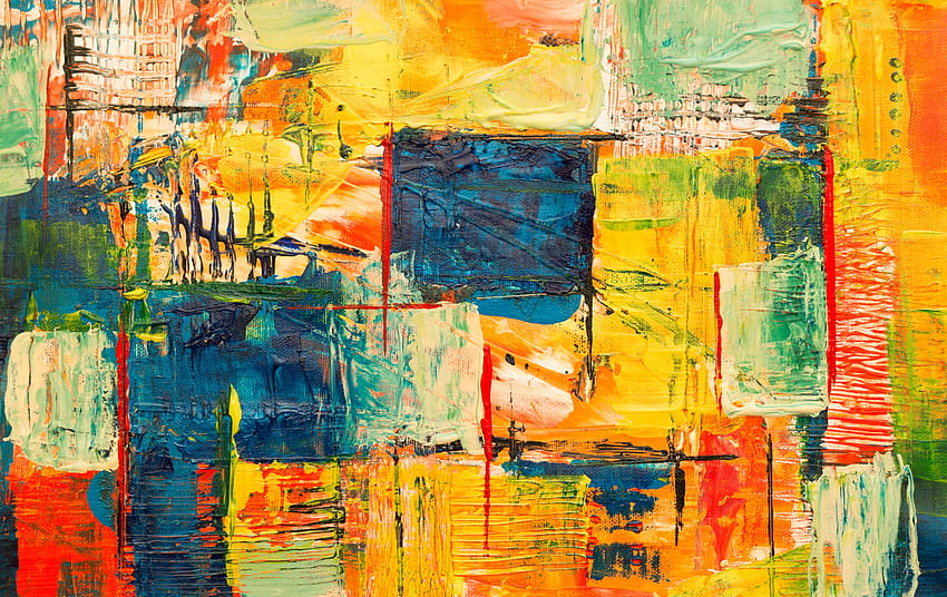 multicolored abstract painting abstract, expressionism HD wallpaper