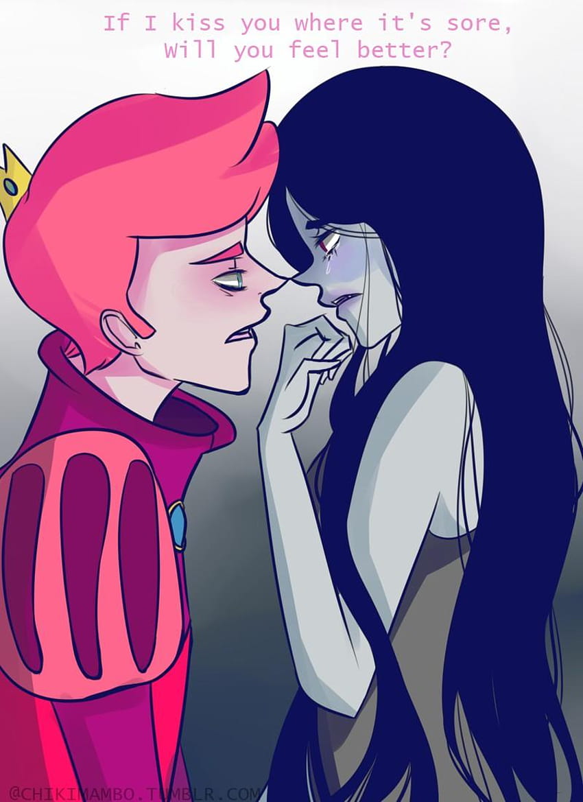 finn and princess bubblegum kiss on the lips