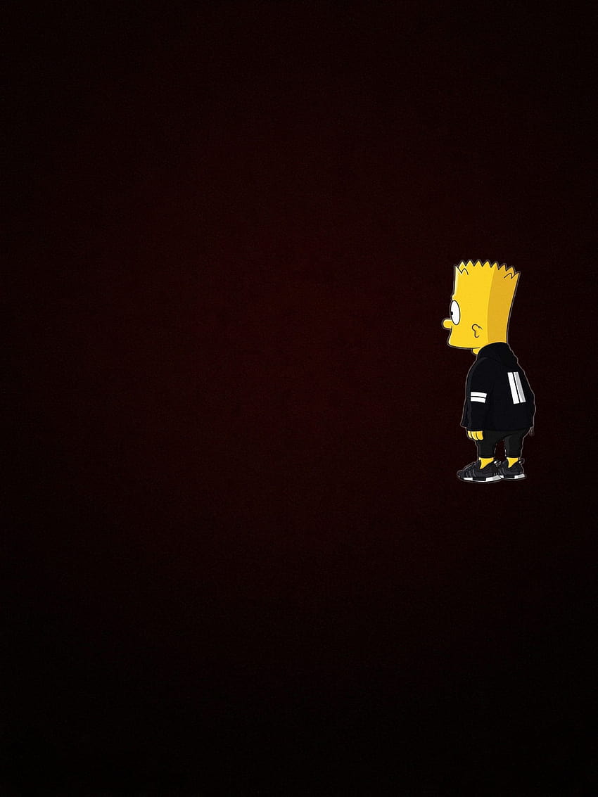Bart Black Iphone En 2019 Simpson con respecto, estética triste bart simpson fondo de pantalla del teléfono