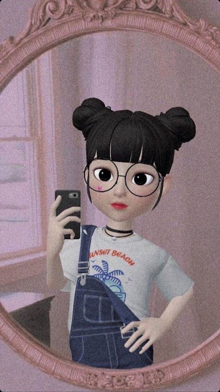 mirror selfie• di 2020, anime girl mirror selfie HD phone wallpaper