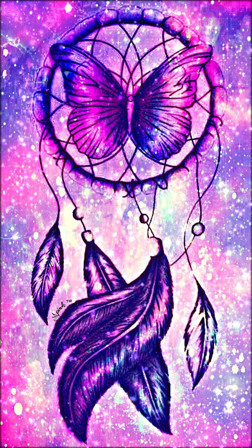 Butterfly Dreamcatcher Galaxy iPhone/Android I Created For, pretty dreamcatchers backgrounds HD phone wallpaper