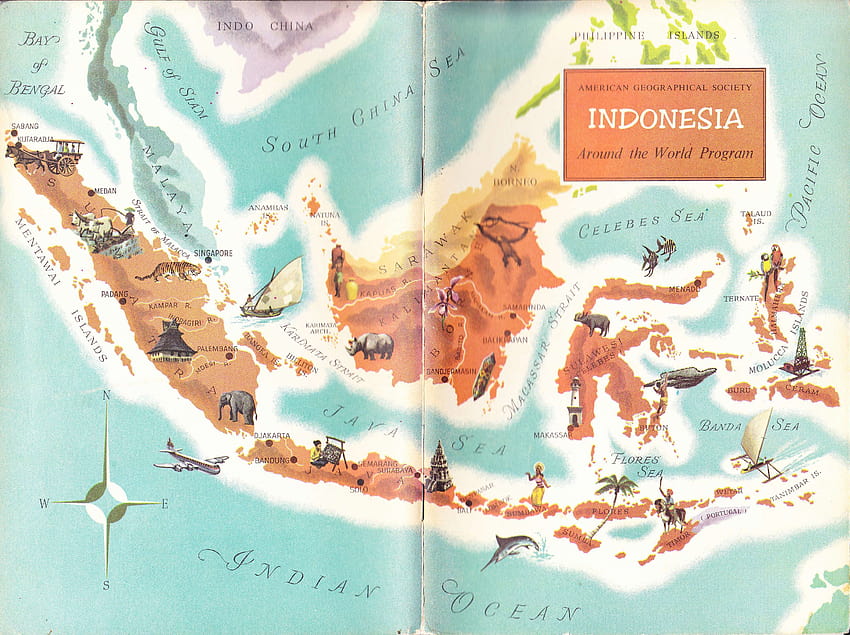 Old Map of Indonesia, indonesia map HD wallpaper