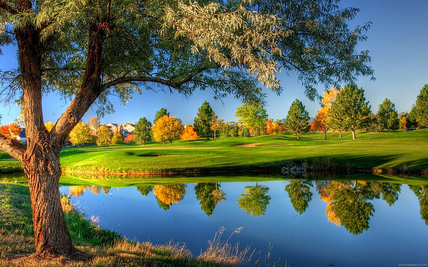 Nature : Golf Club Green Nature Place Backgrounds, natural place HD wallpaper