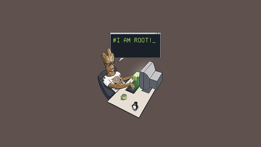 Groot Jestem rootem, komputer, tła Tapeta HD