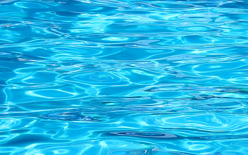 tekstura niebieskiej wody, basen, tekstury wody, faliste tła, makro, niebieskie tła, niebieska woda, fale, tła wody o rozdzielczości 1920x1200. Wysoka jakość, tekstura wody w basenie Tapeta HD